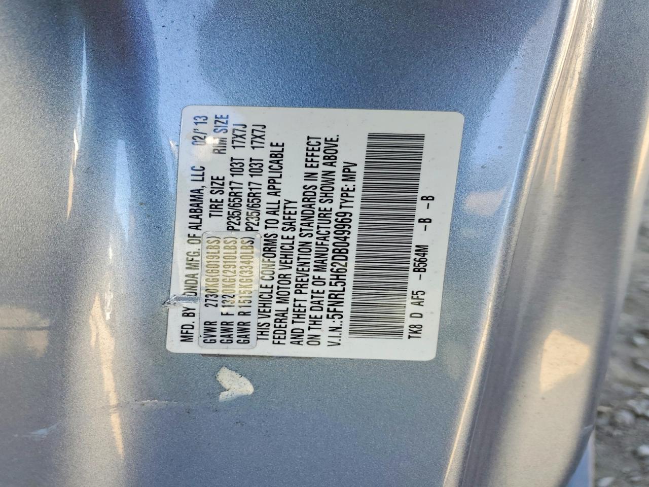 2013 HONDA ODYSSEY