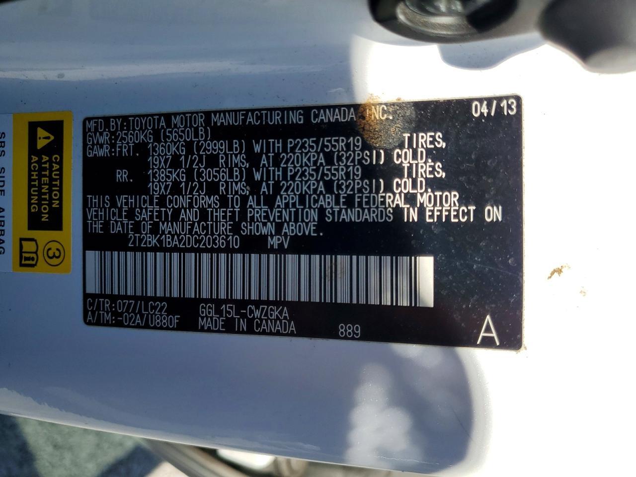 2013 LEXUS RX 350