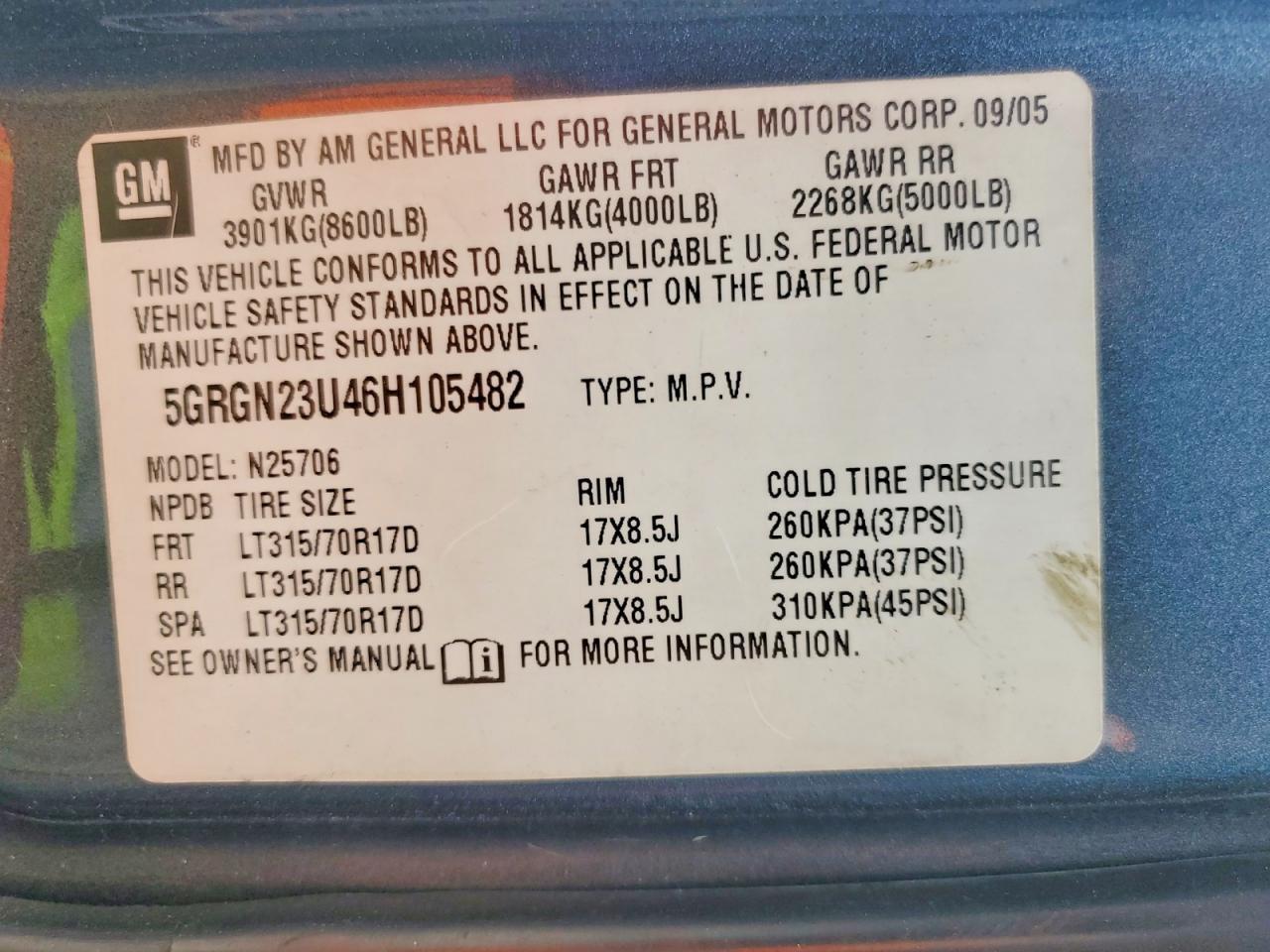 2006 HUMMER H2