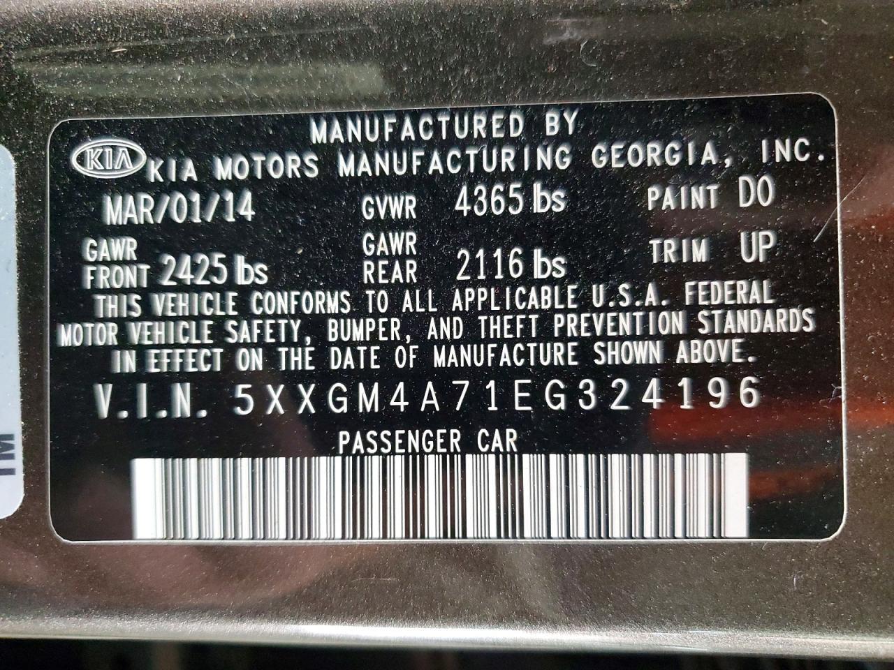 2014 KIA OPTIMA