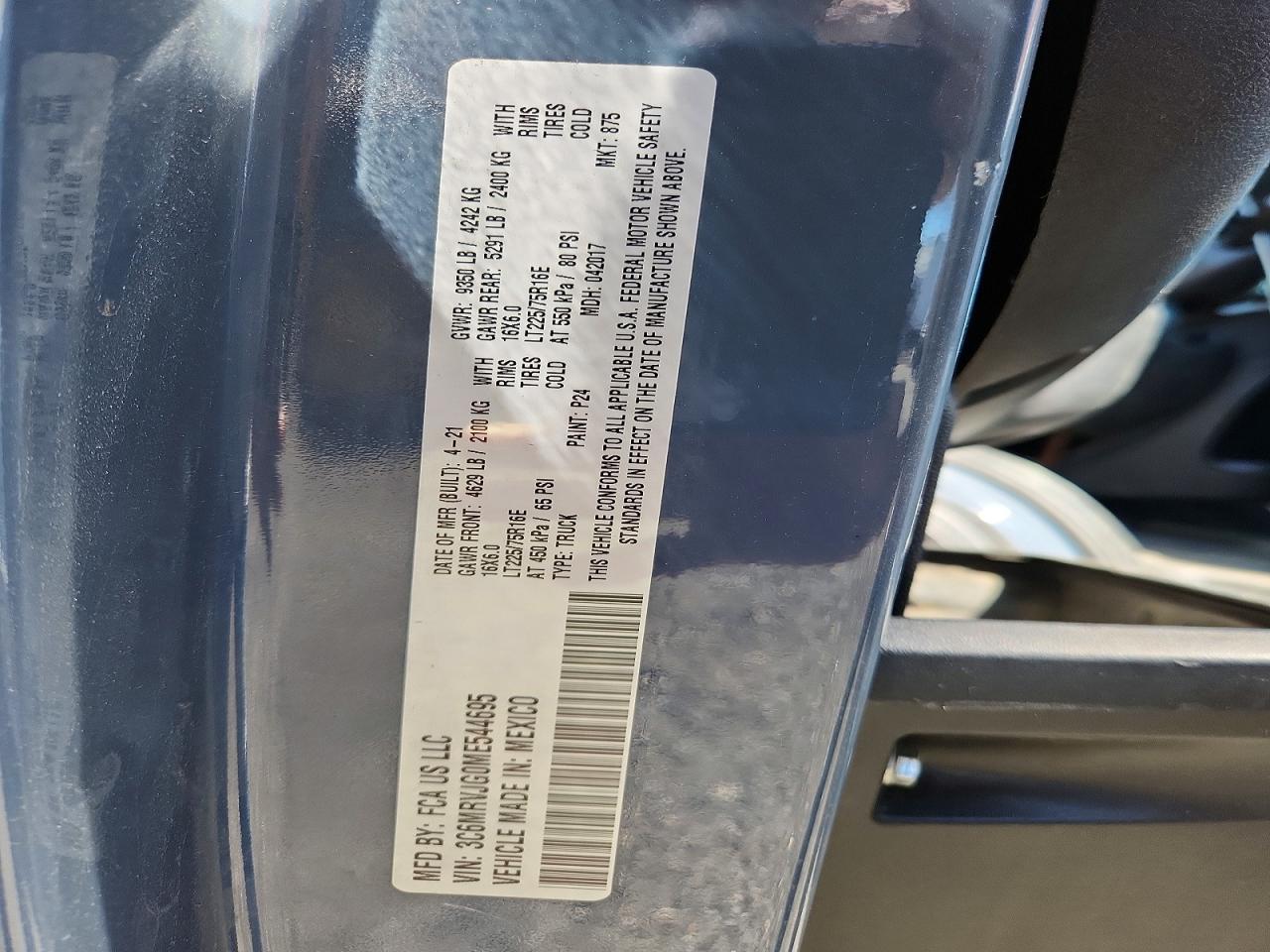 2021 RAM ProMaster 3500