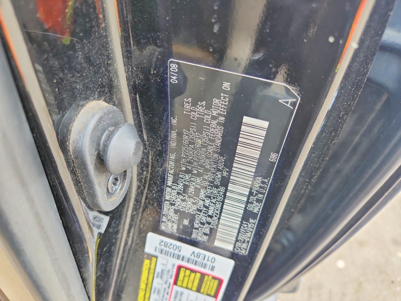 2008 TOYOTA SIENNA