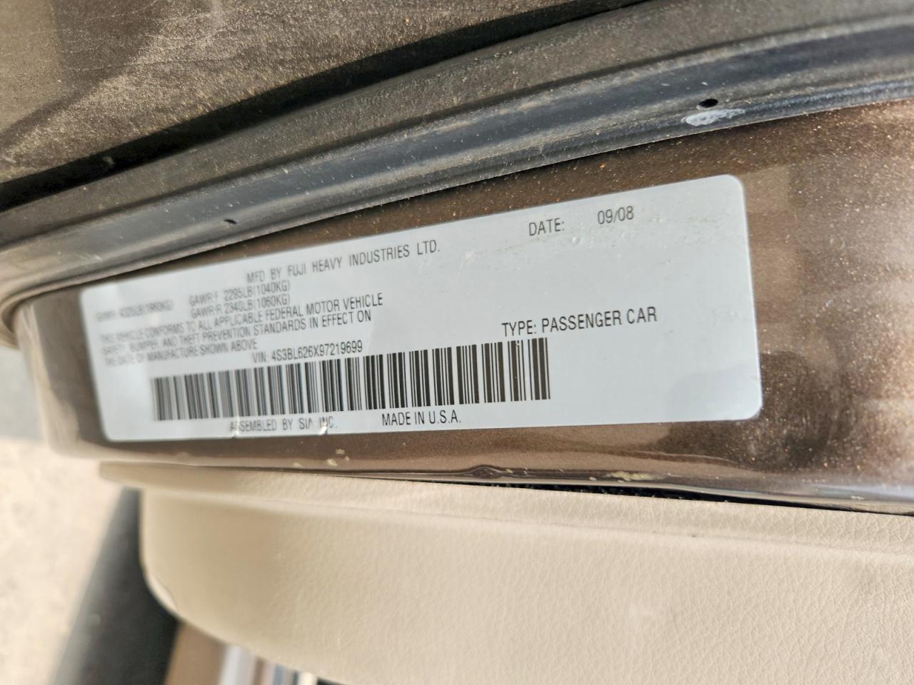 2009 SUBARU Legacy