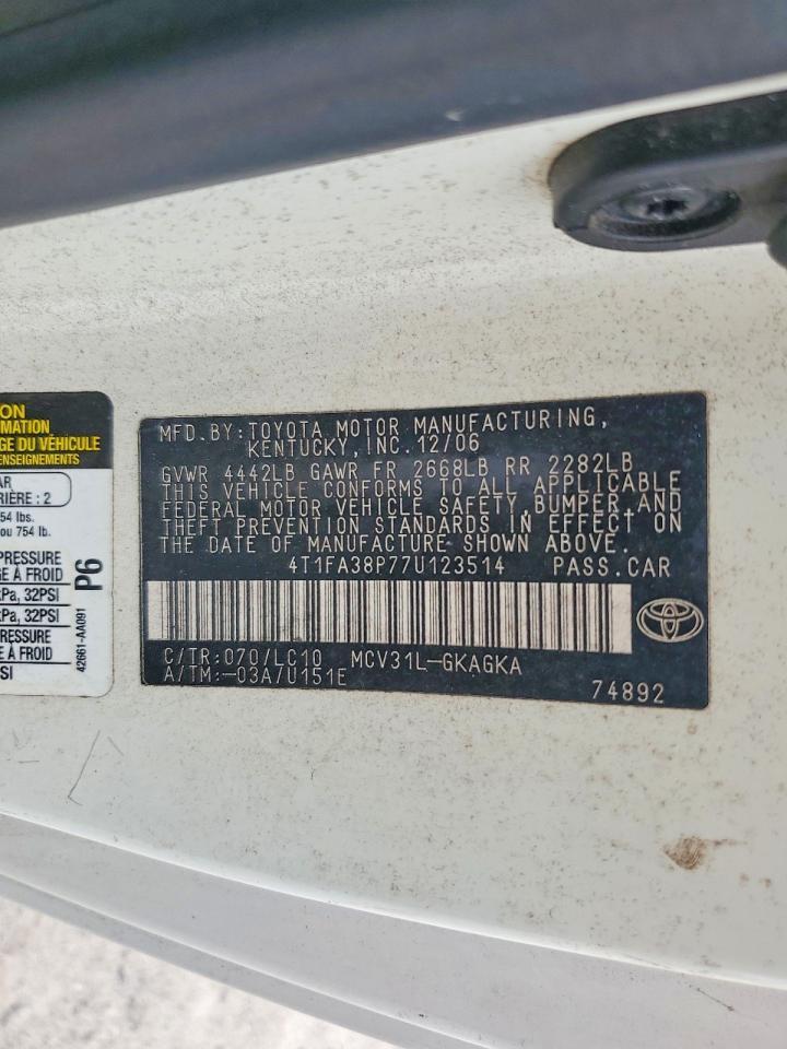 2007 TOYOTA CAMRY