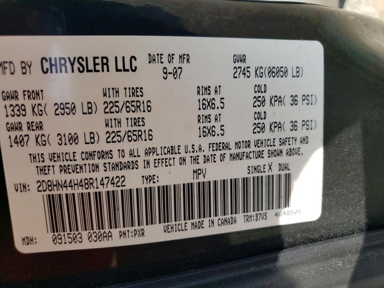 2008 DODGE GRAND CARAVAN