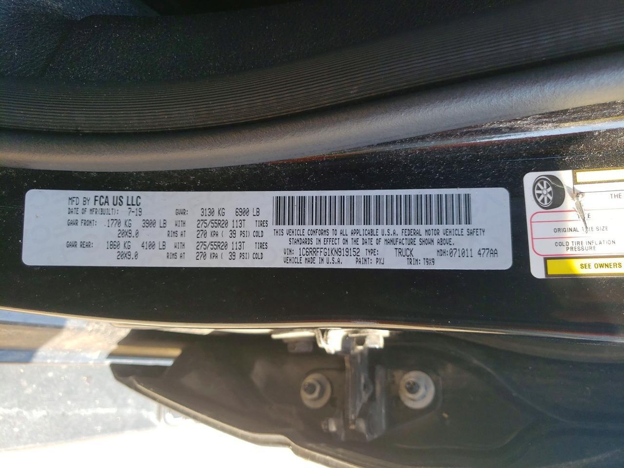 2019 RAM 1500
