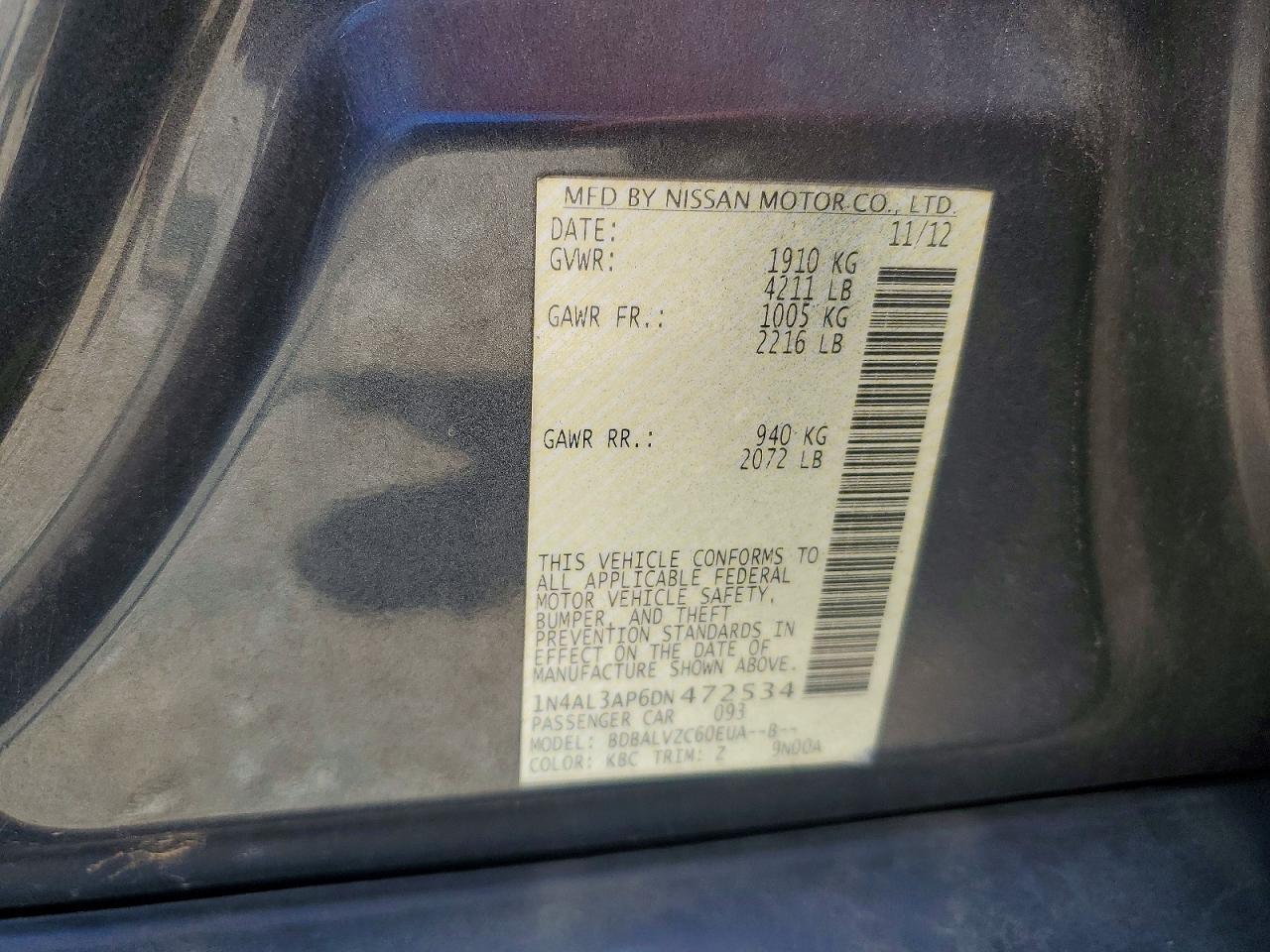 2013 NISSAN ALTIMA