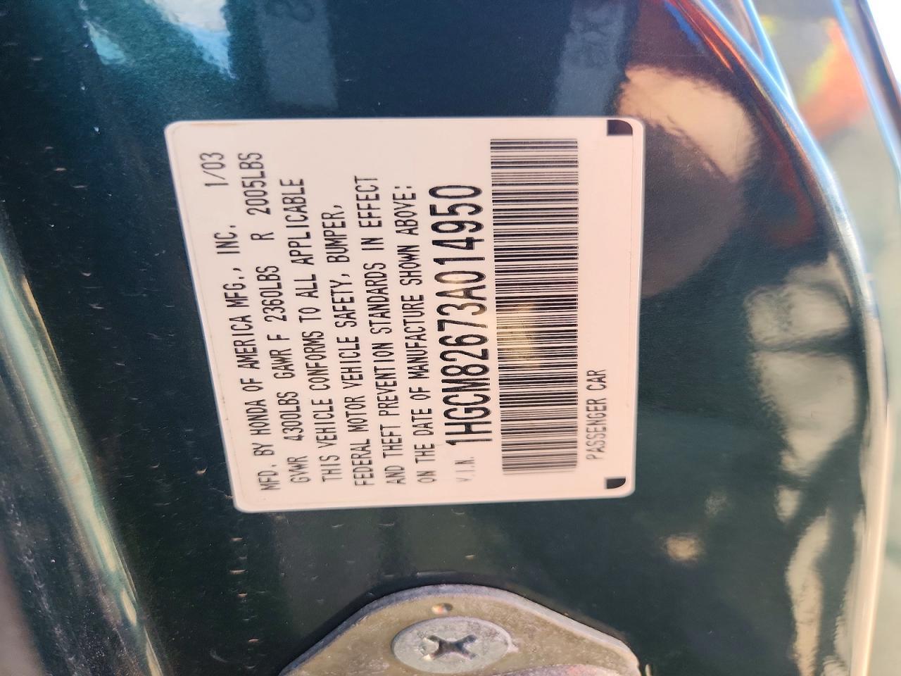 2003 HONDA ACCORD
