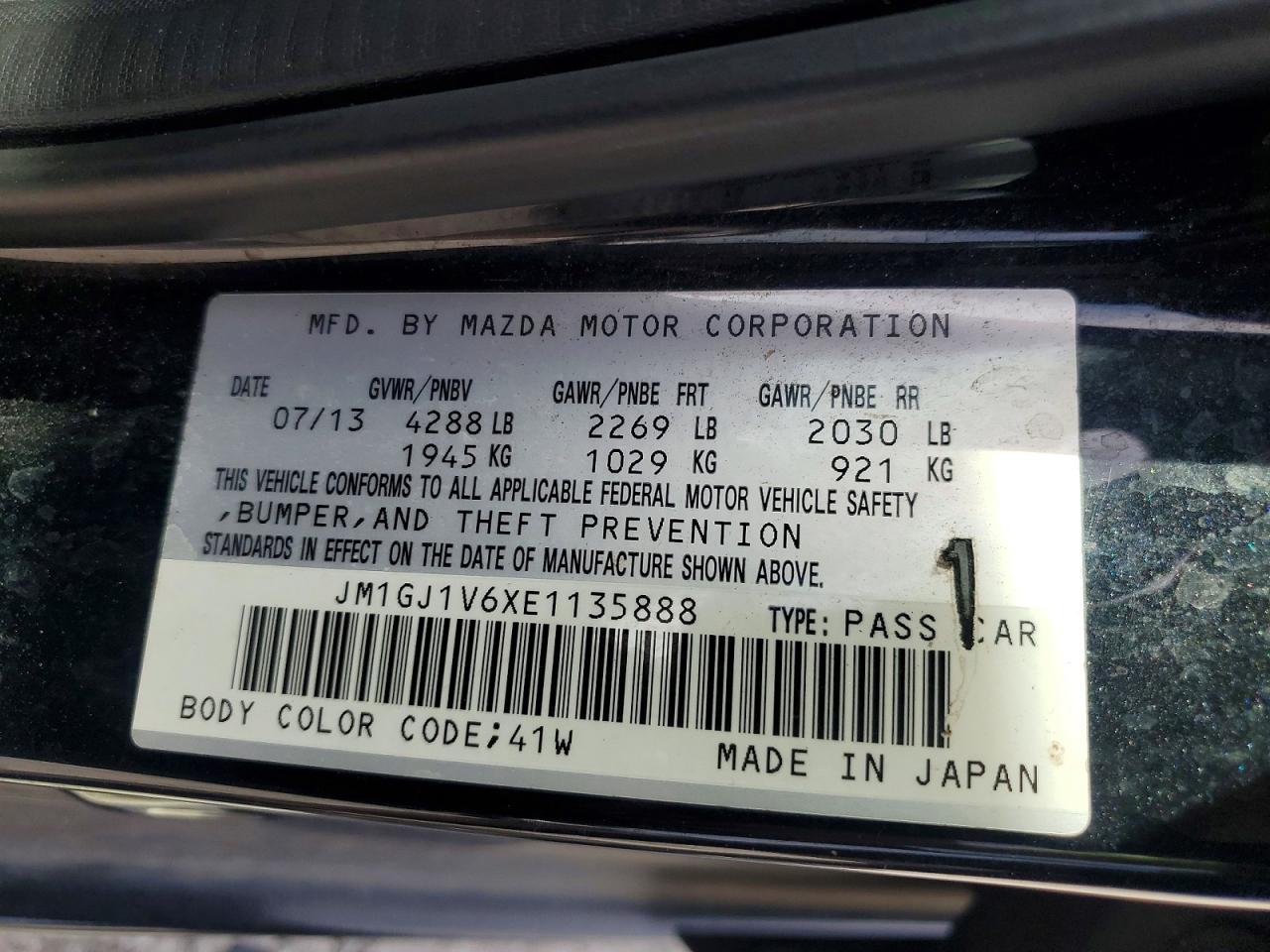 2014 MAZDA 6