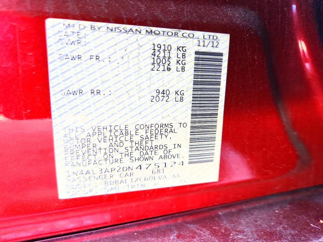 2013 NISSAN ALTIMA