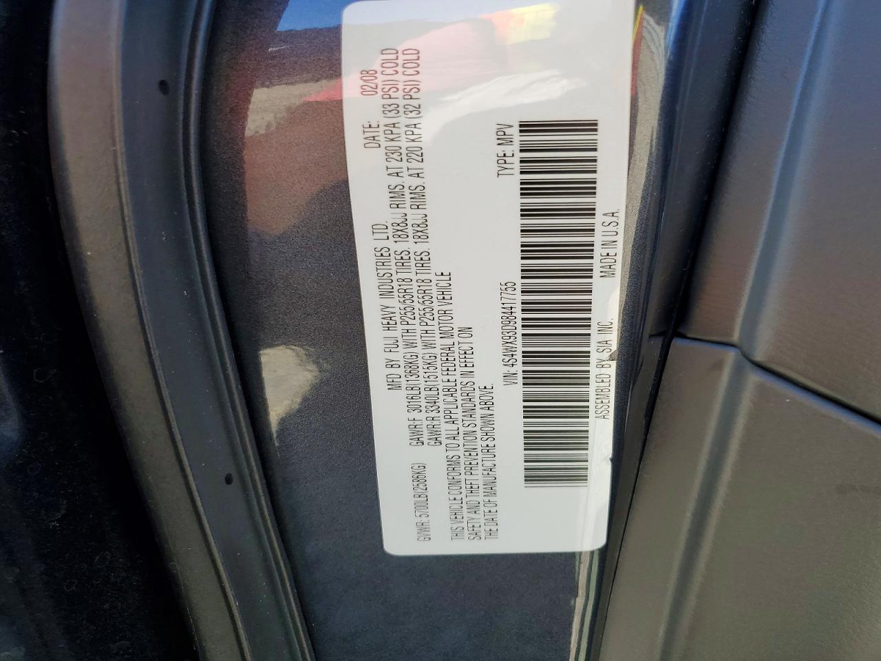 2008 SUBARU Tribeca