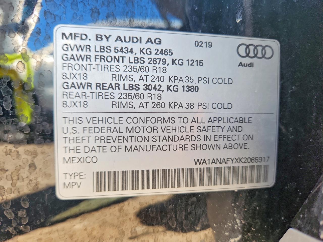 2019 AUDI Q5