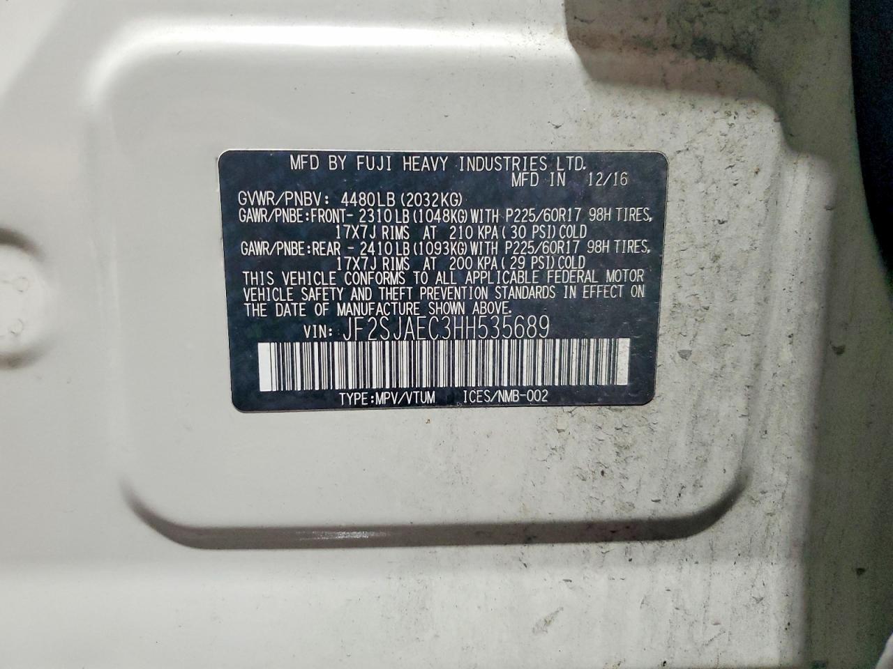 2017 SUBARU FORESTER
