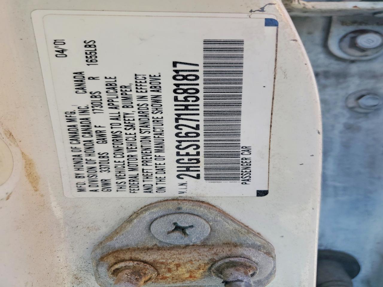 2001 HONDA CIVIC