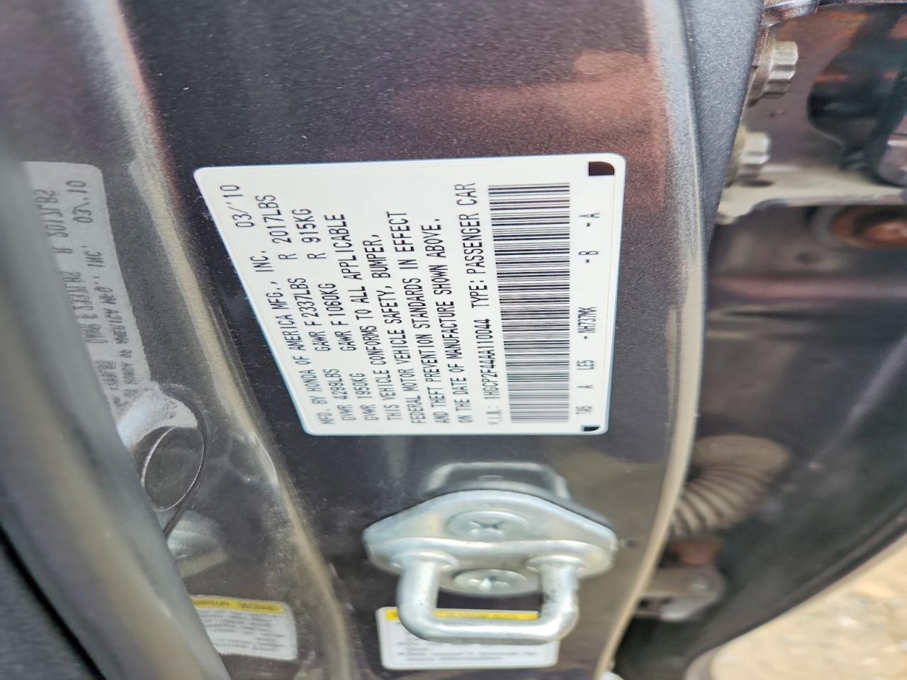2010 HONDA ACCORD