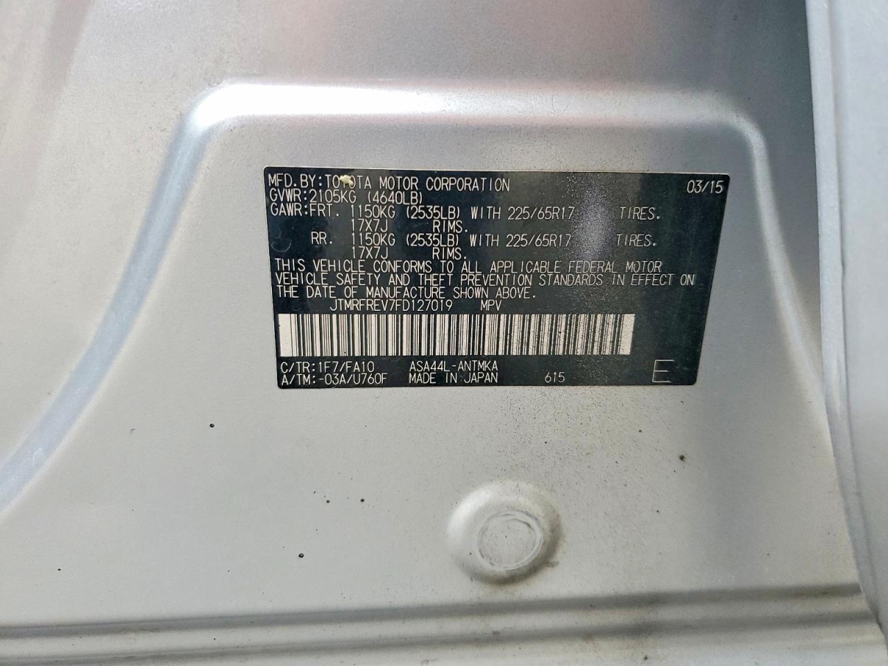 2015 TOYOTA RAV4