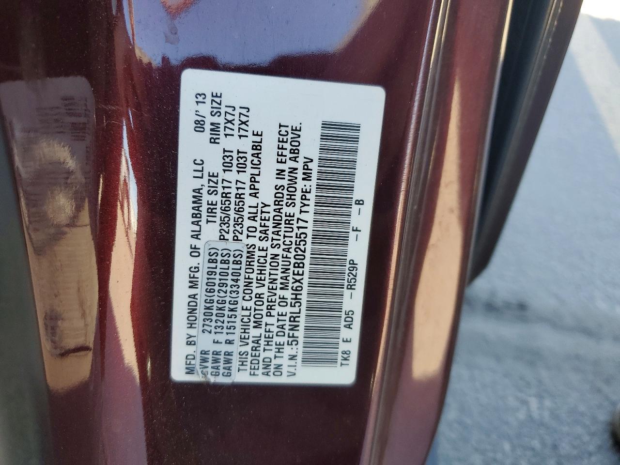 2014 HONDA ODYSSEY