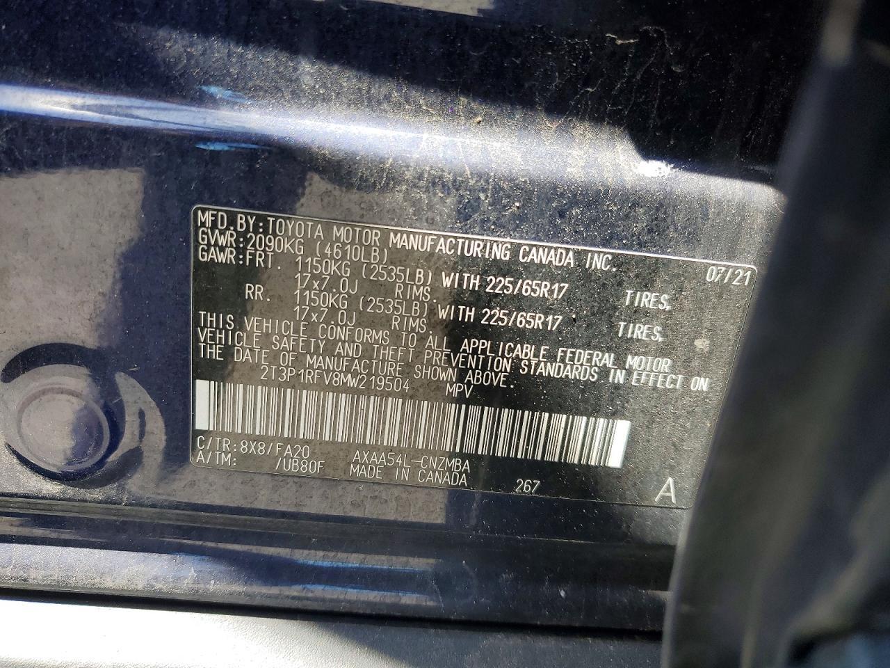 2021 TOYOTA RAV4