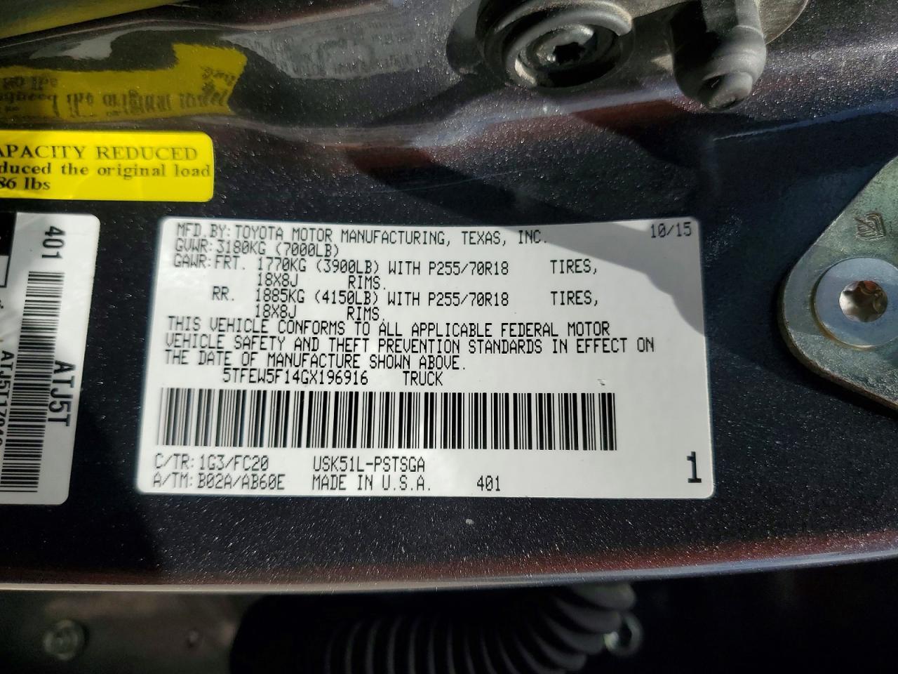 2016 TOYOTA TUNDRA
