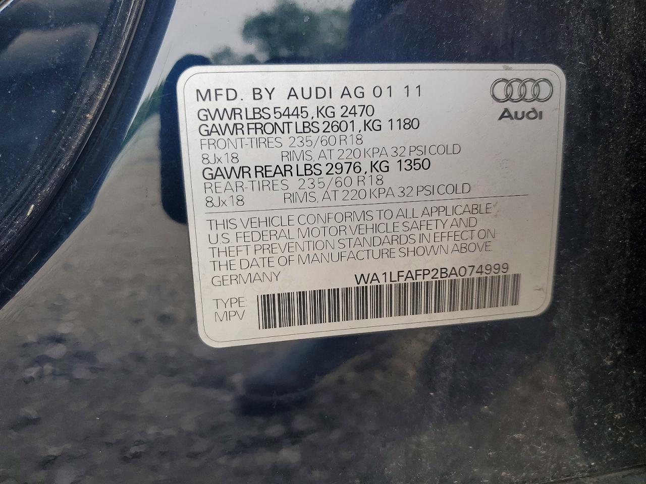 2011 AUDI Q5