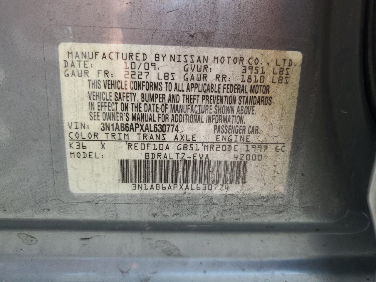 2010 NISSAN SENTRA