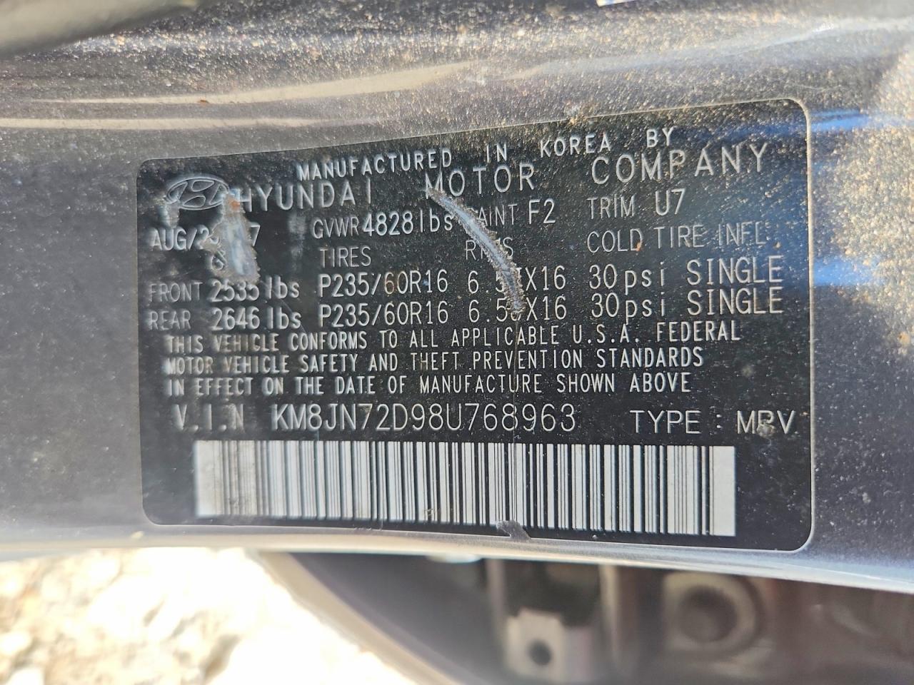 2008 HYUNDAI TUCSON