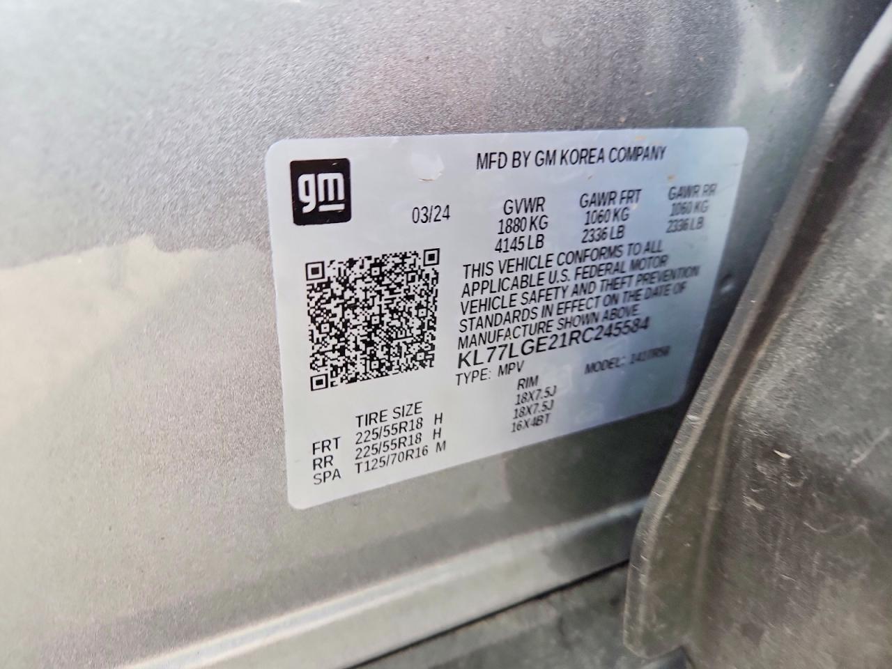 2024 CHEVROLET TRAX