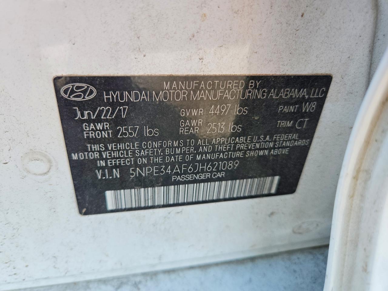 2018 HYUNDAI SONATA