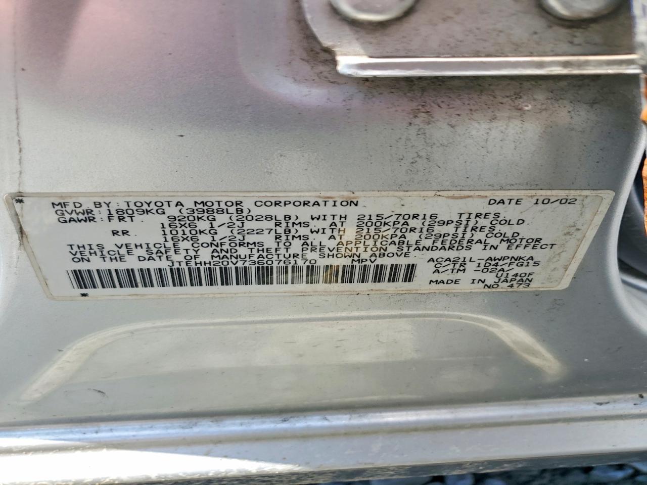 2003 TOYOTA RAV4