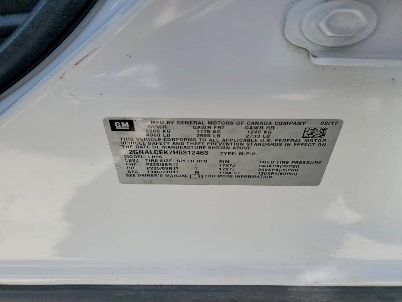 2017 CHEVROLET EQUINOX