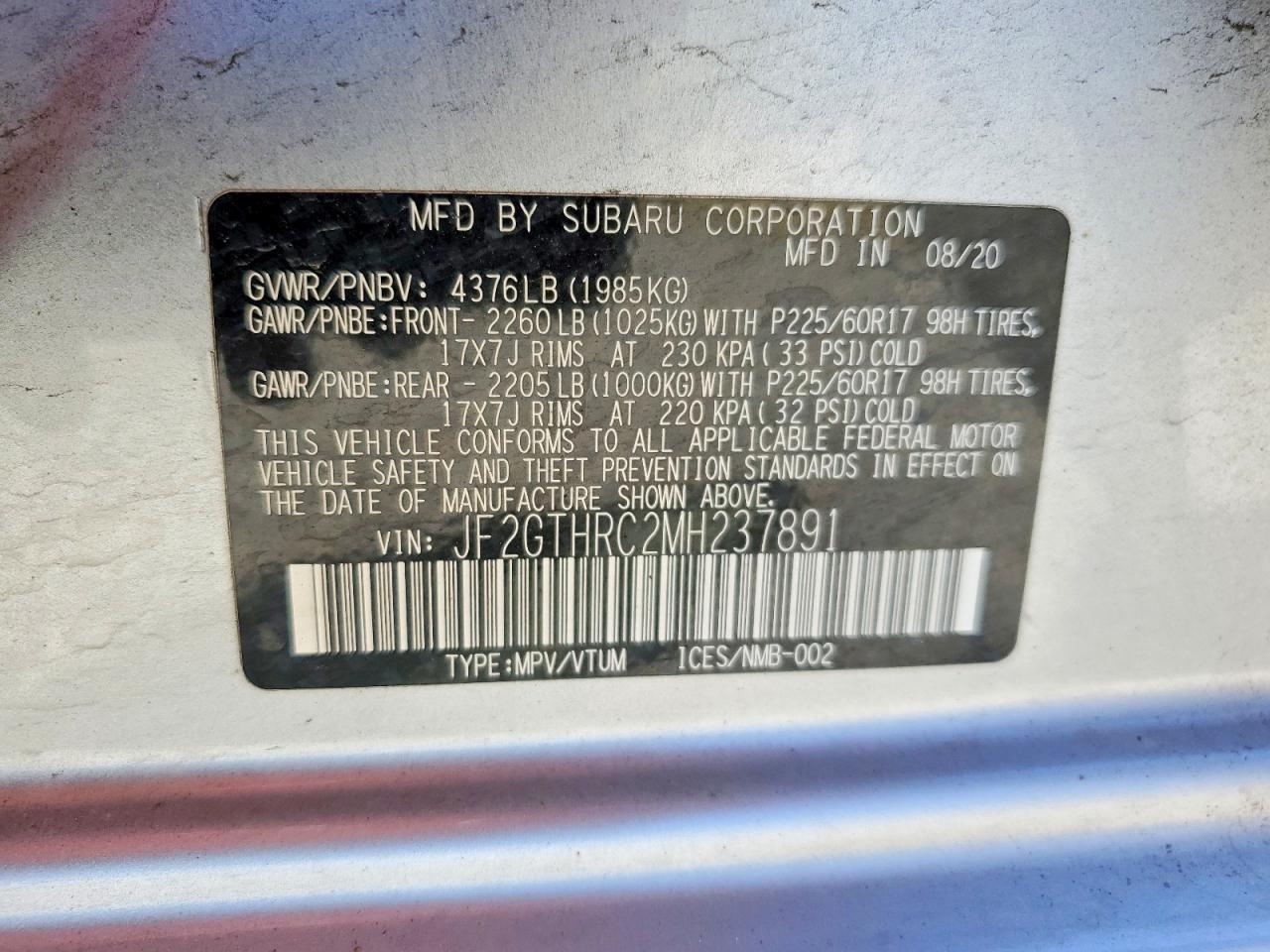 2021 SUBARU Crosstrek