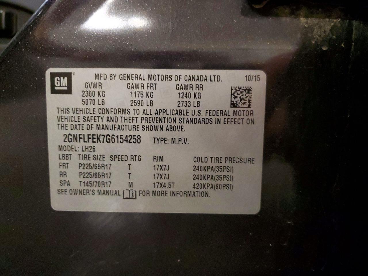2016 CHEVROLET EQUINOX