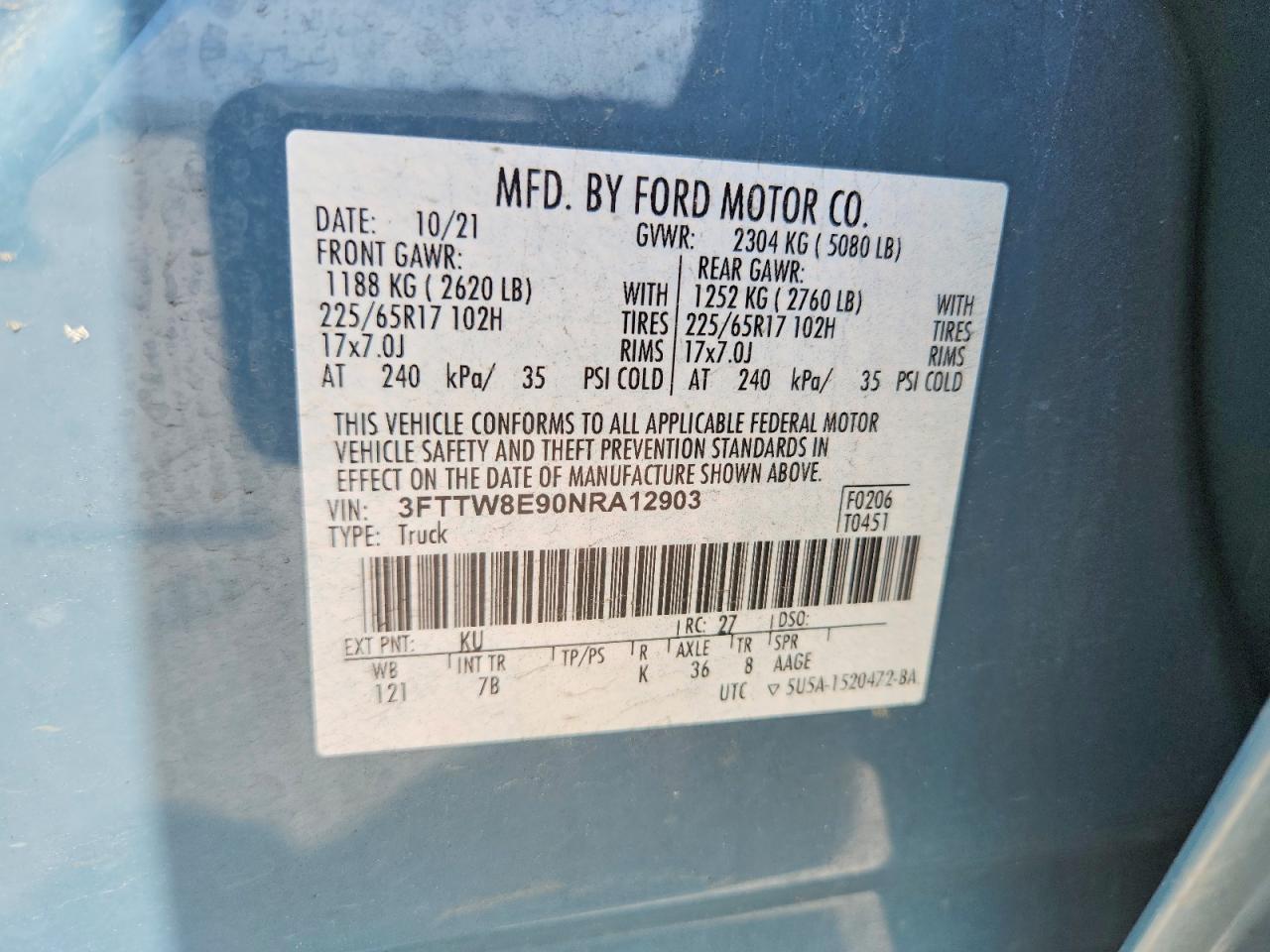 2022 FORD Maverick