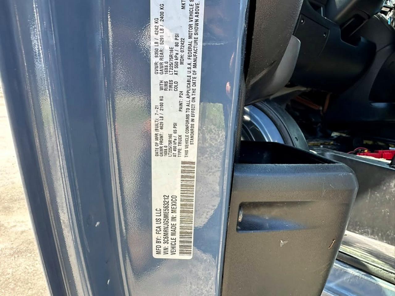 2021 RAM ProMaster 3500