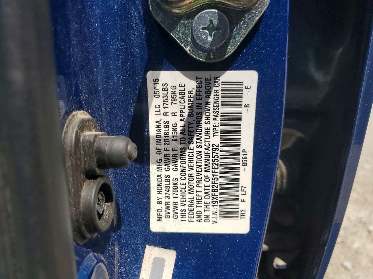 2015 HONDA CIVIC