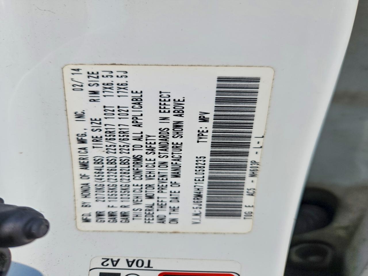 2014 HONDA CR-V