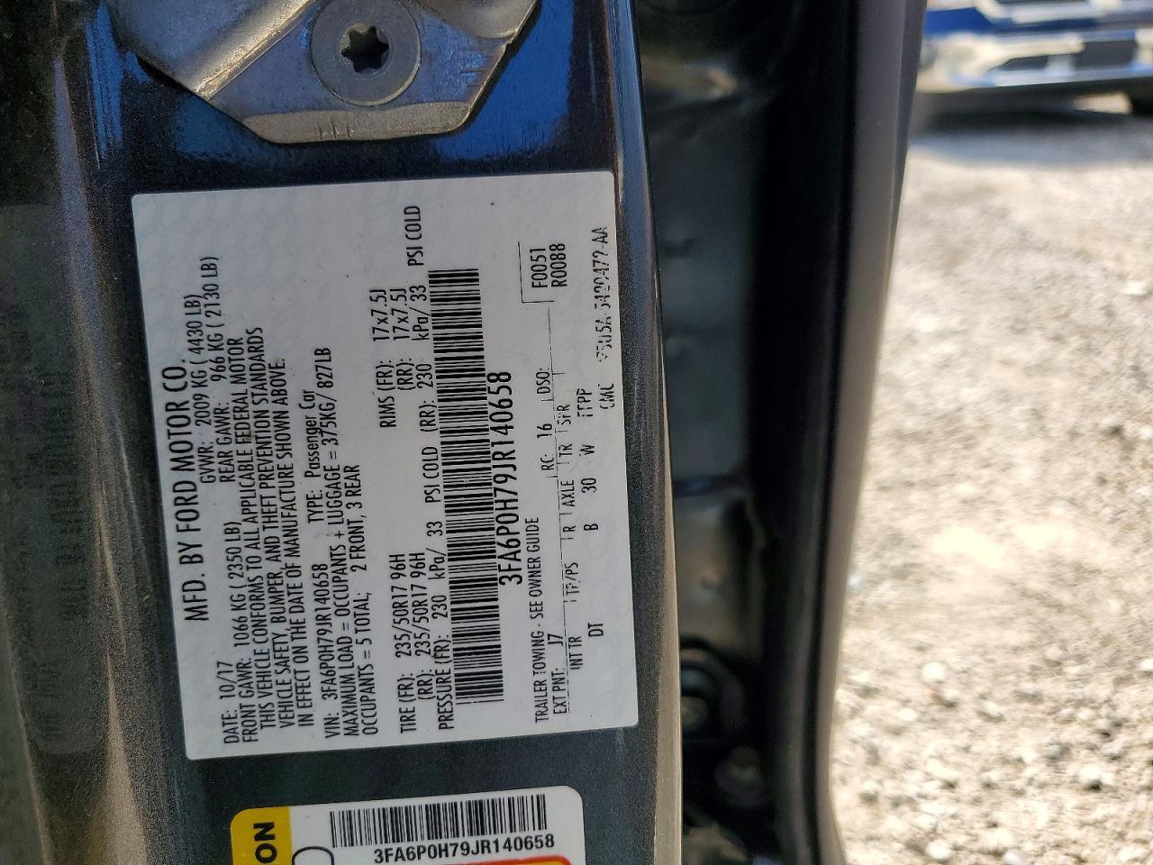 2018 FORD FUSION