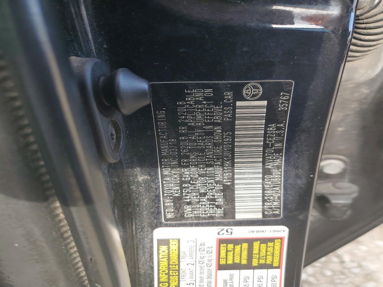 2018 TOYOTA CAMRY