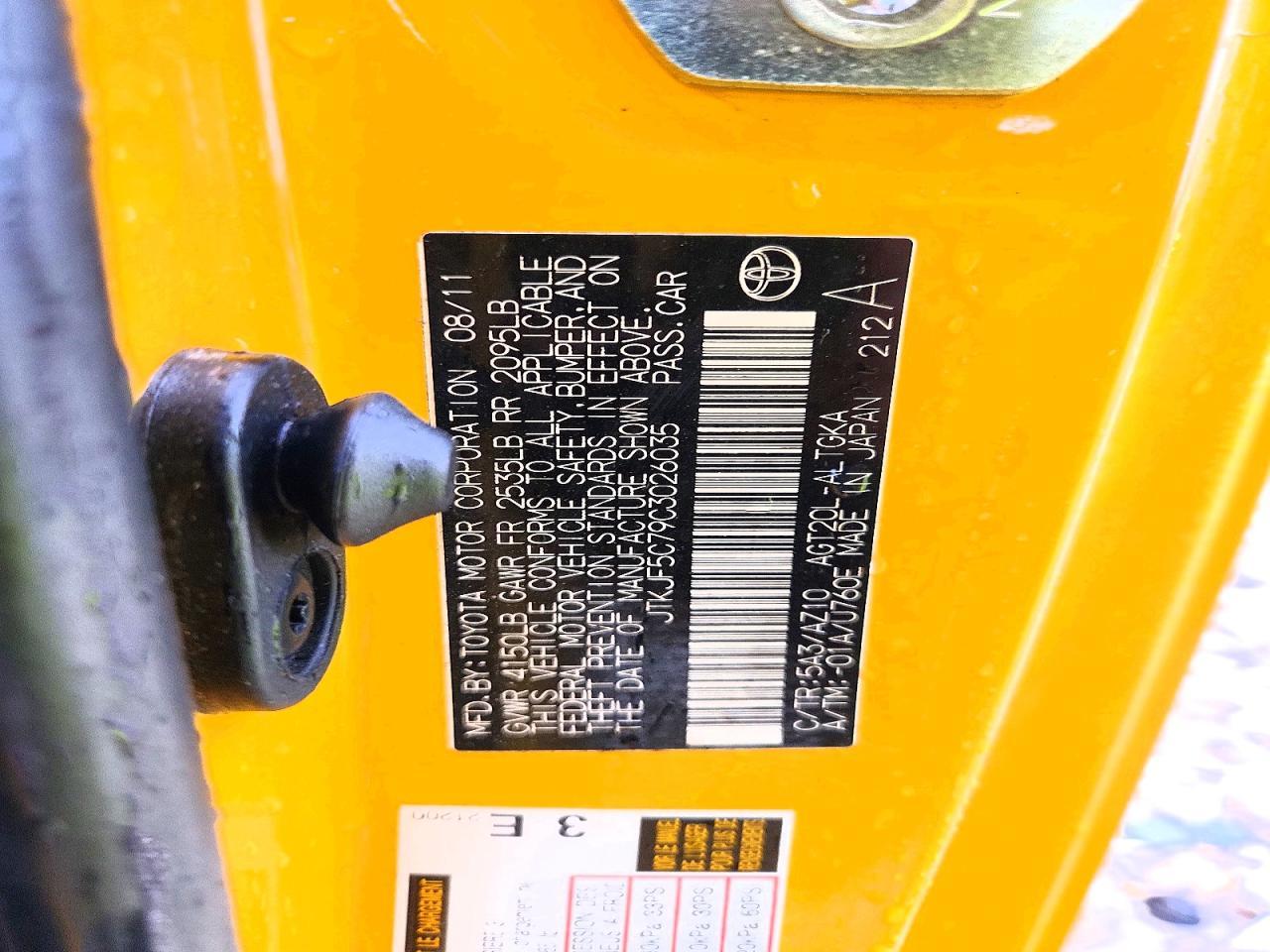 2012 SCION TC