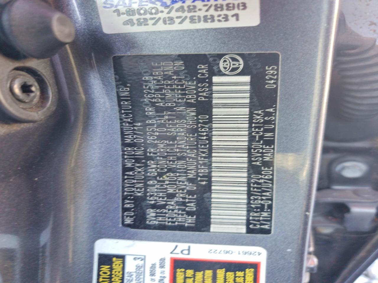 2014 TOYOTA CAMRY