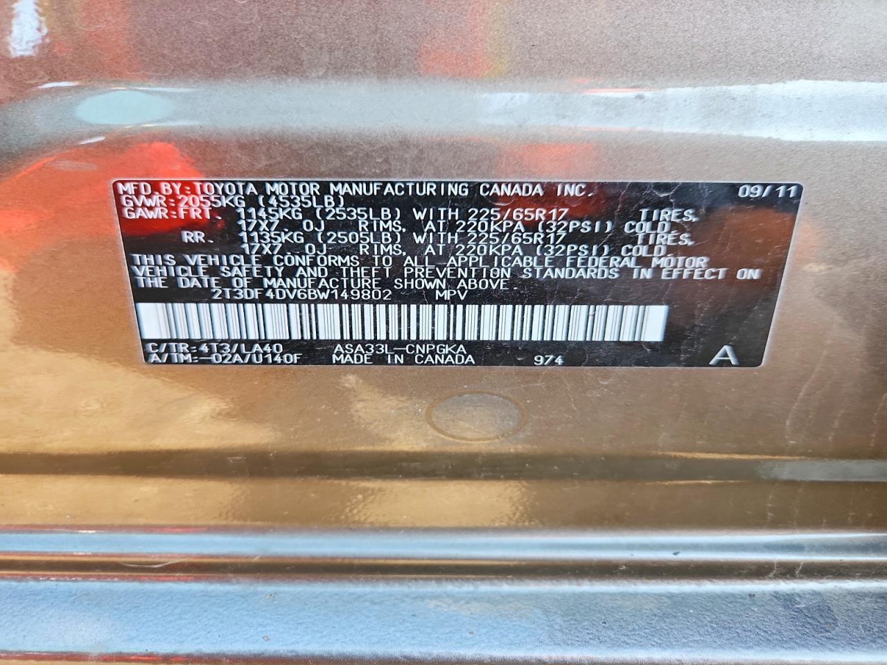 2011 TOYOTA RAV4