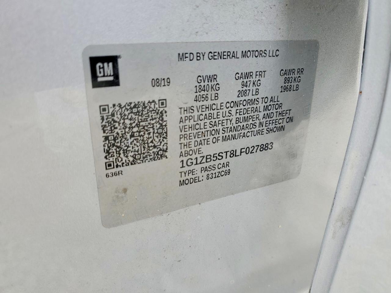 2020 CHEVROLET MALIBU