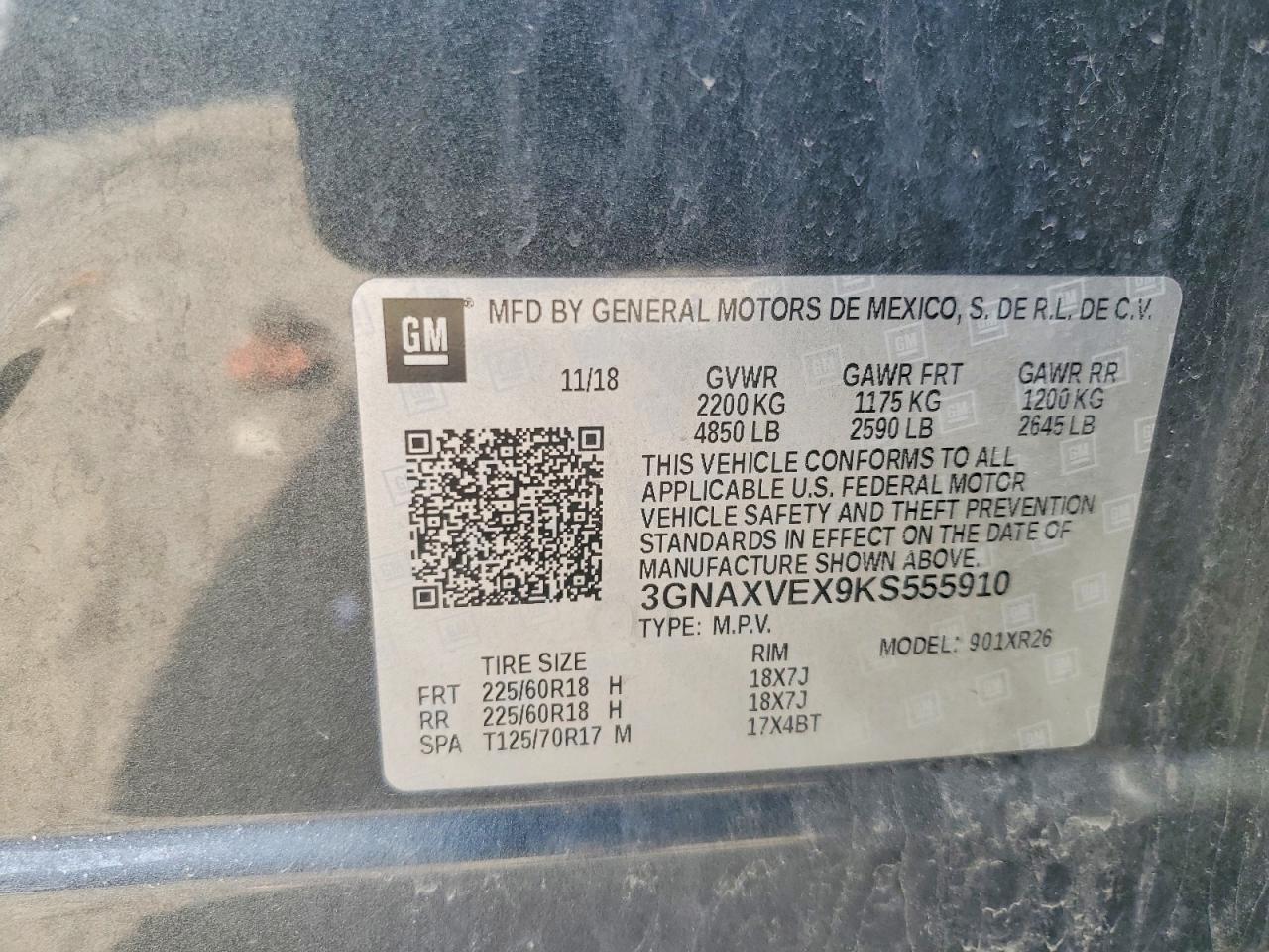2019 CHEVROLET EQUINOX