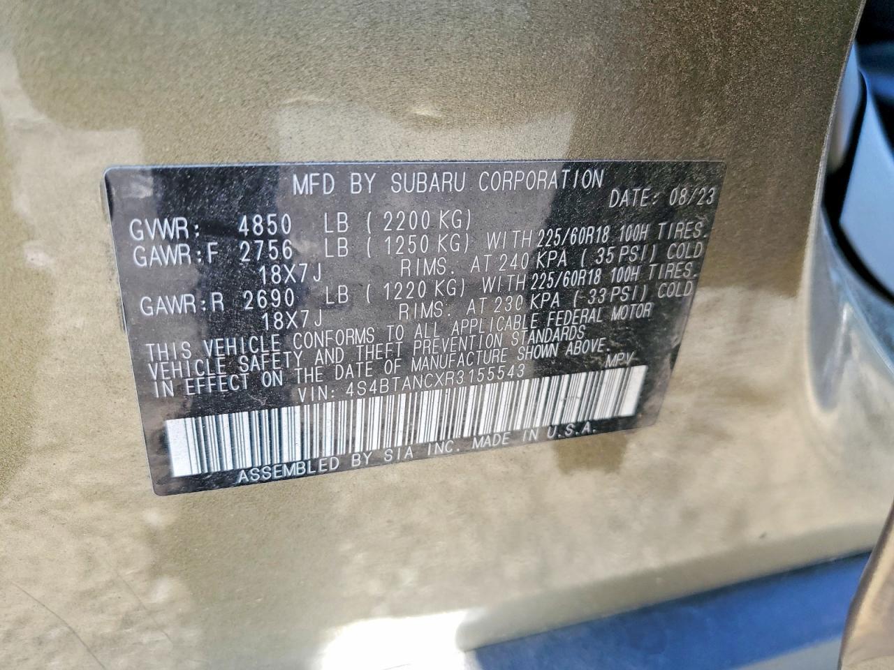 2024 SUBARU Outback