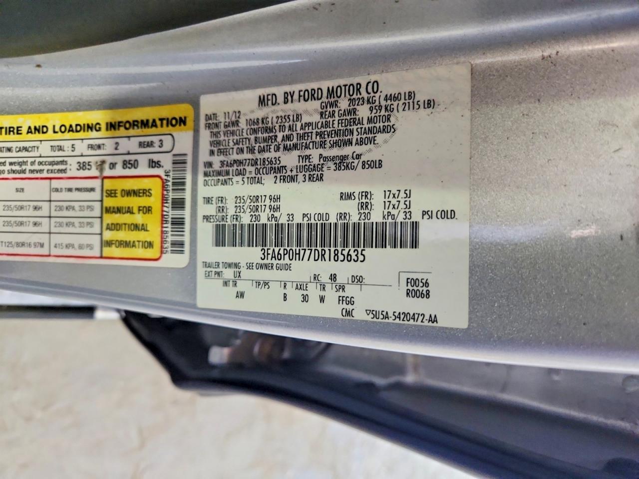 2013 FORD FUSION