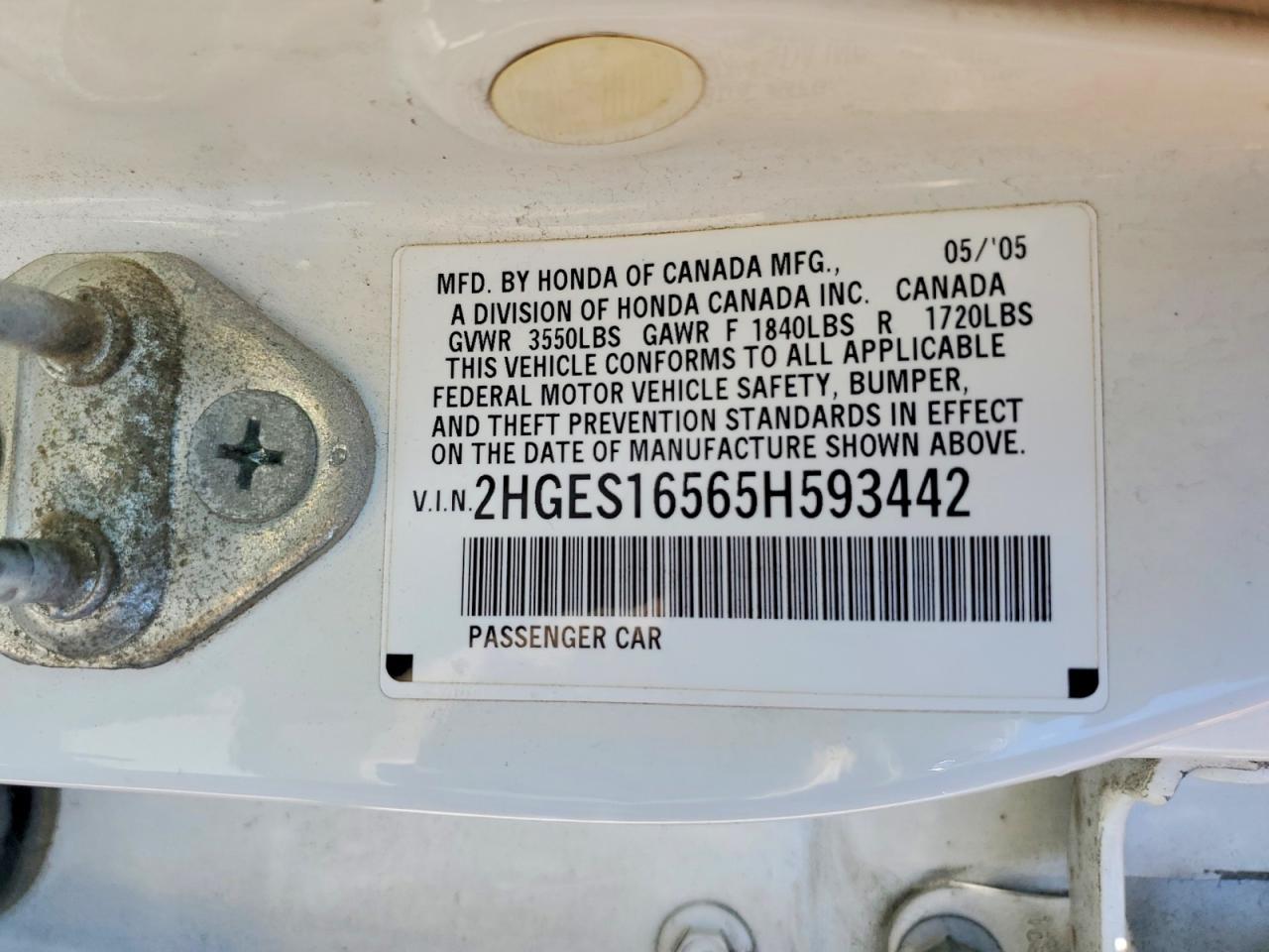 2005 HONDA CIVIC