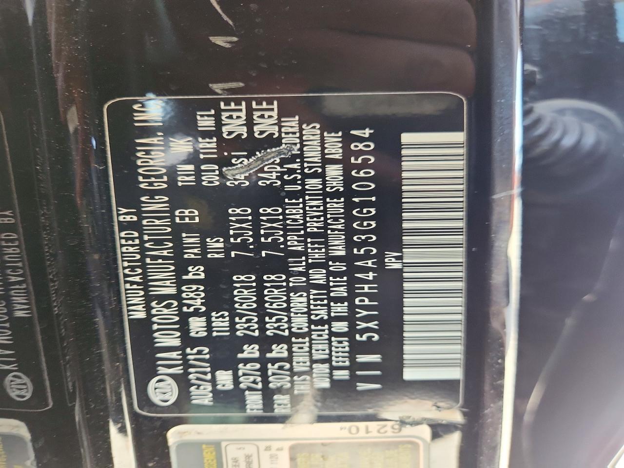 2016 KIA SORENTO