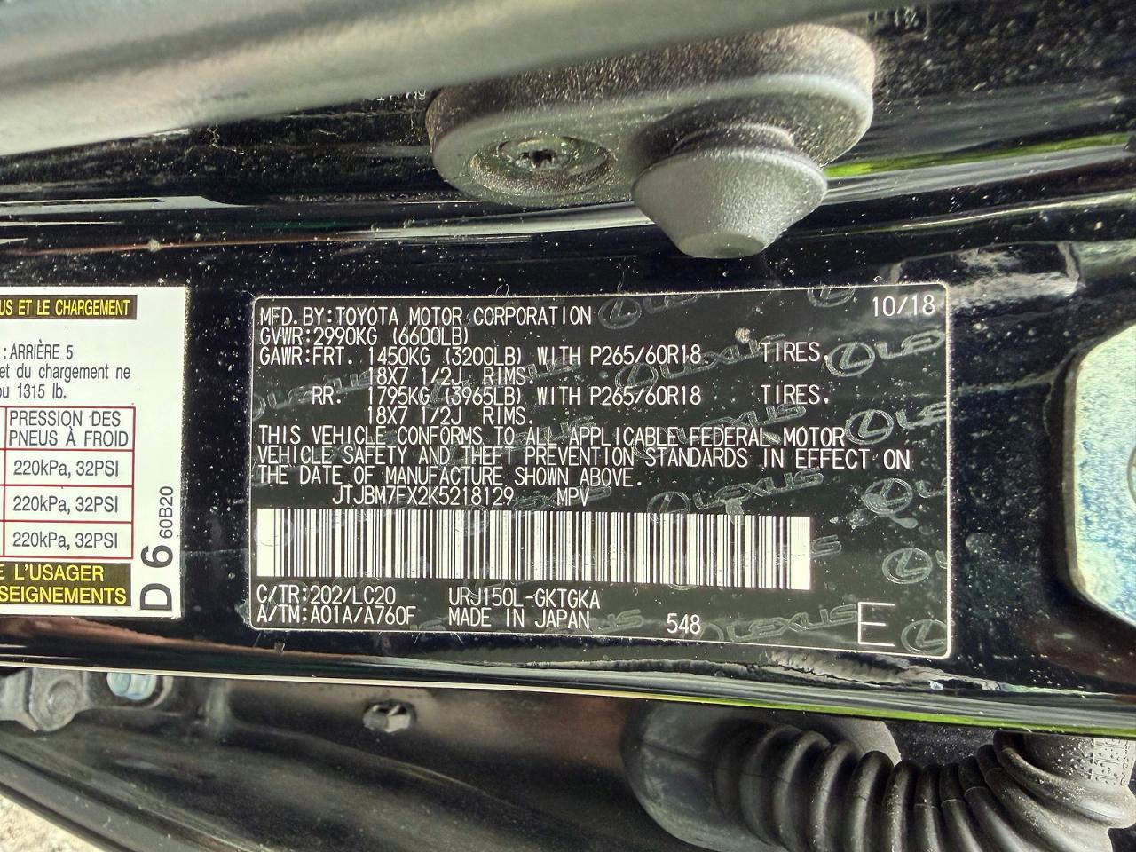 2019 LEXUS GX 460