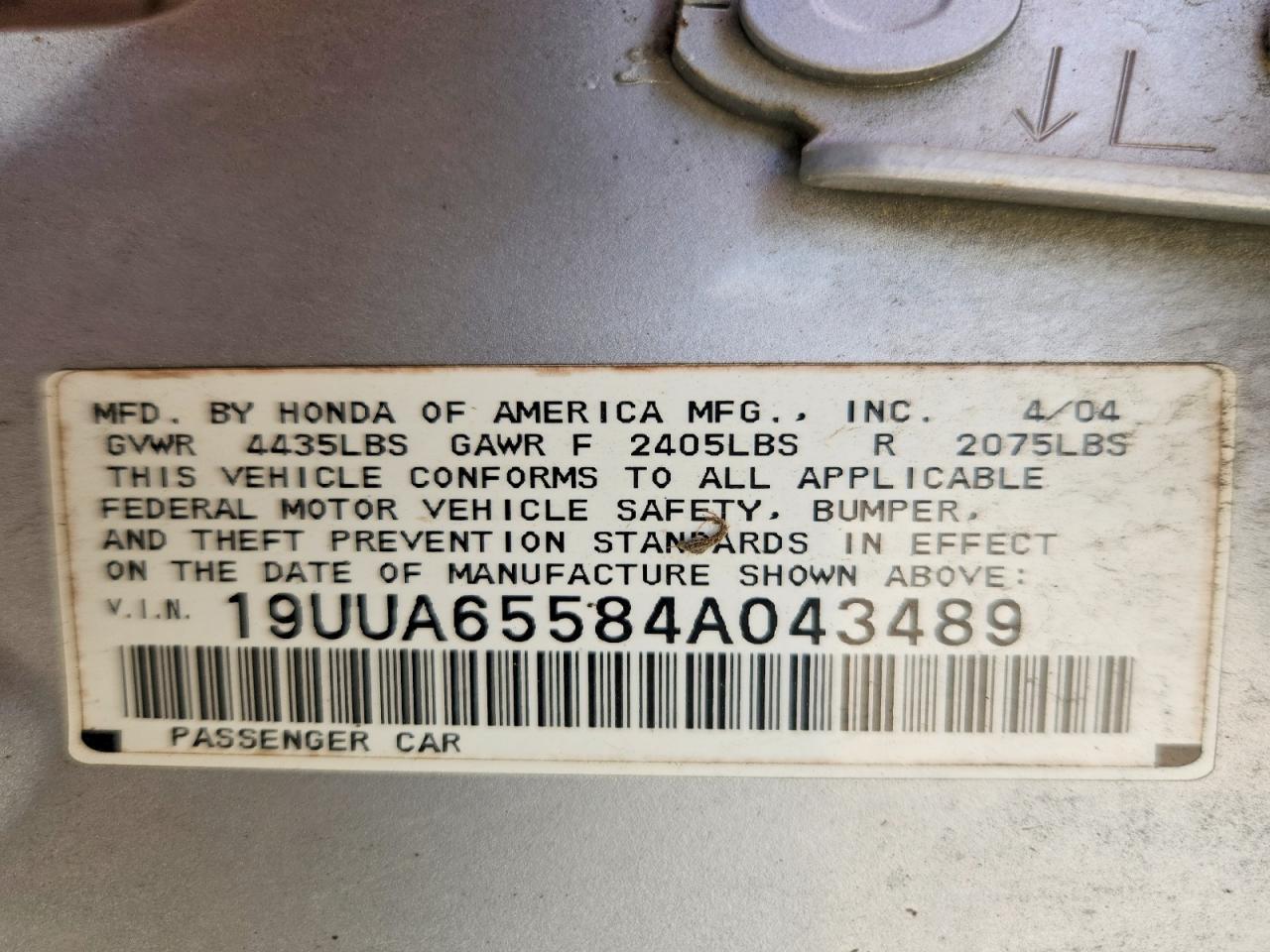 2004 ACURA TL