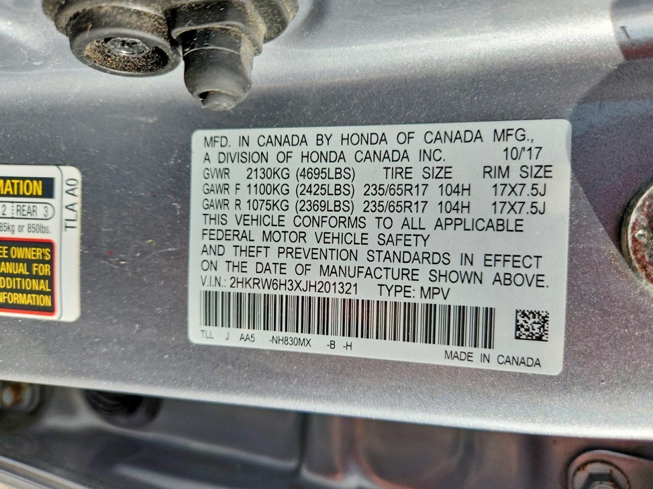 2018 HONDA CR-V